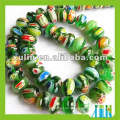 glass bead glass chevron beads